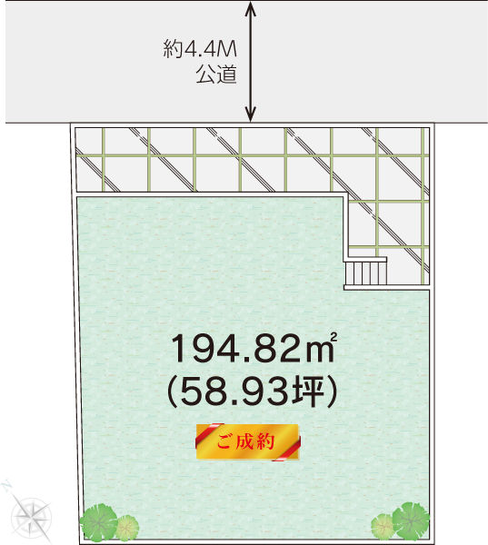厚木市愛甲西土地の区画図