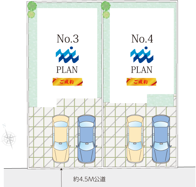 高座郡寒川町一之宮新築一戸建ての区画図