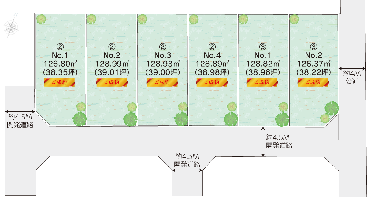 高座郡寒川町一之宮新築一戸建ての区画図