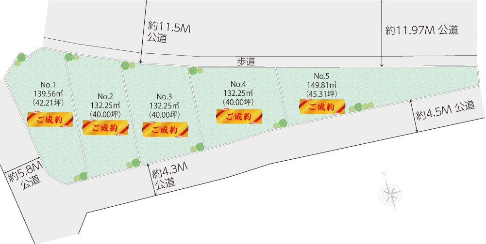 厚木市飯山土地の区画図