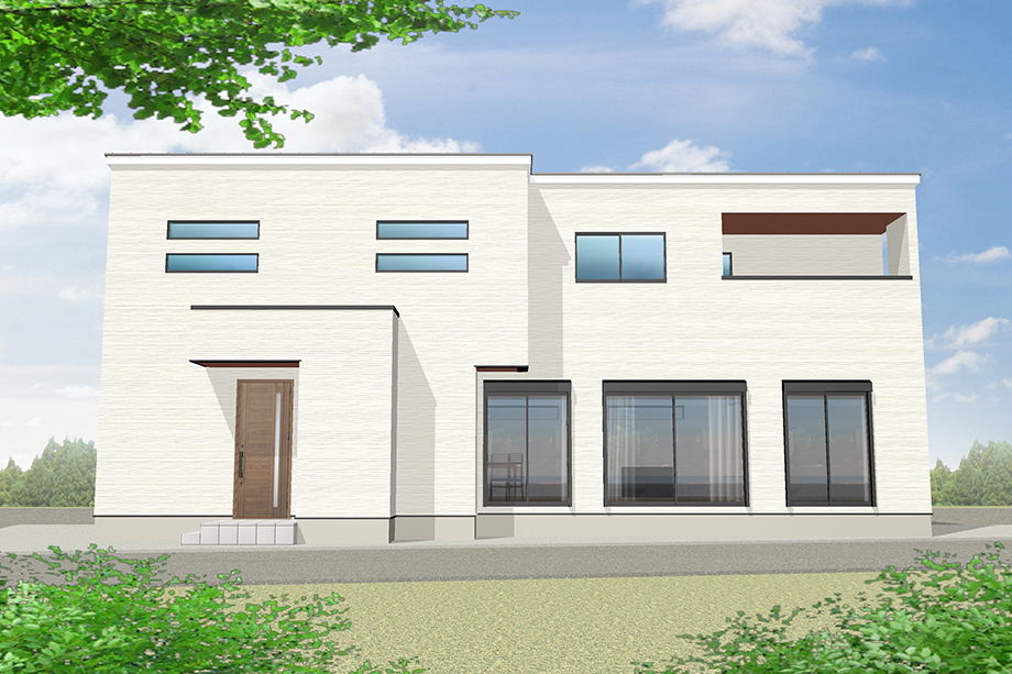 【5号棟　建物完成イメージCG】※実際とは異なる場合がございます。