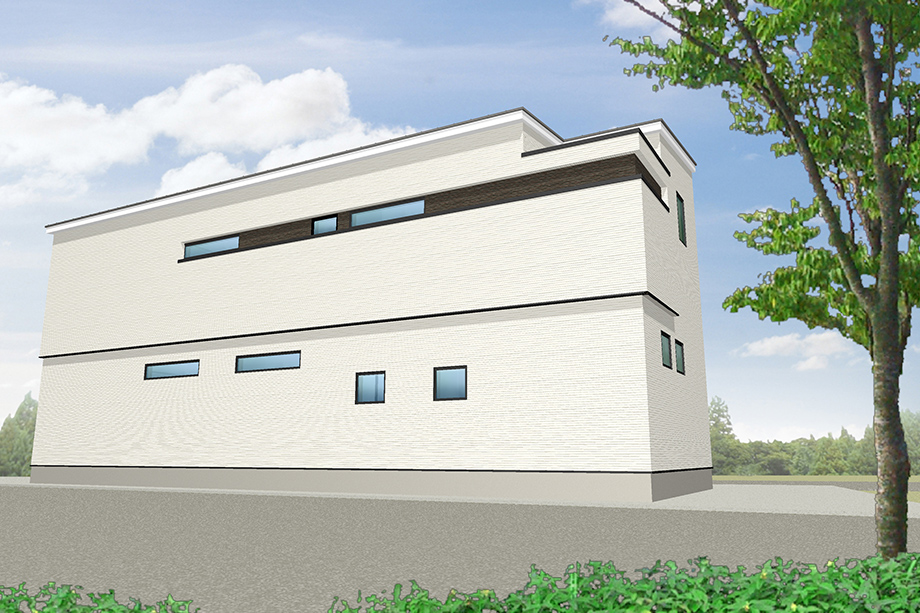 【5号棟　建物完成イメージCG】※実際とは異なる場合がございます。