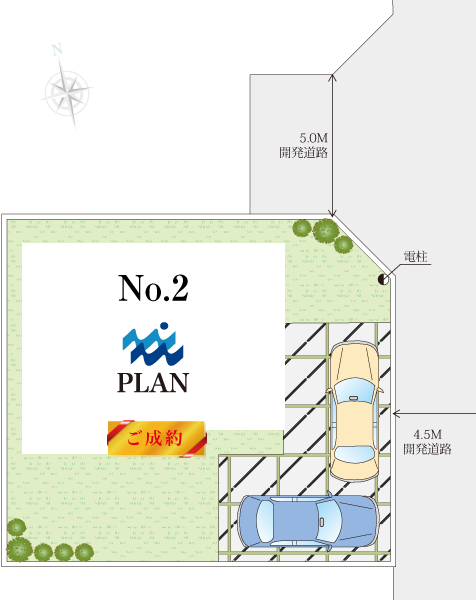 伊勢原市下平間新築一戸建ての区画図