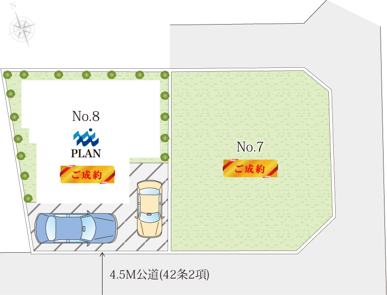 厚木市妻田東土地の区画図