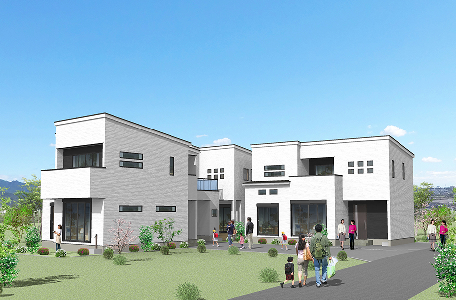 厚木市妻田東 新築一戸建て【現地街並みイメージCG】※実際とは異なる場合がございます。