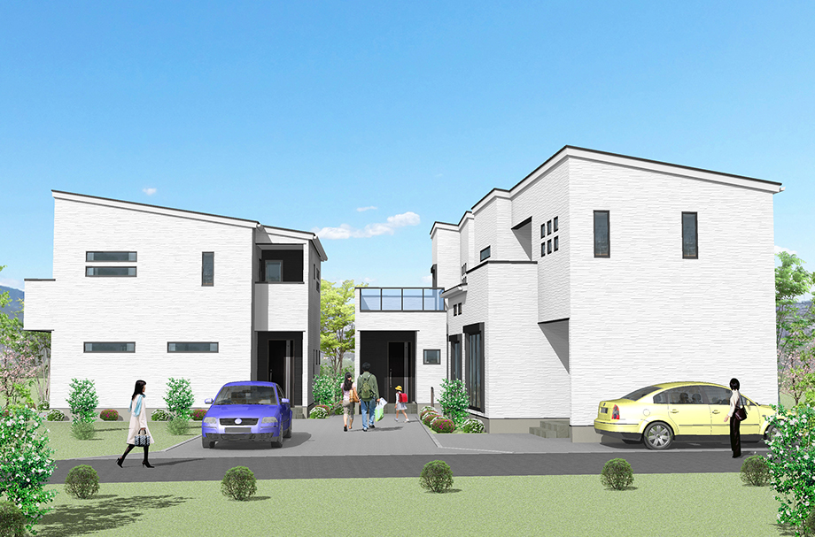 厚木市妻田東 新築一戸建て【現地街並みイメージCG】※実際とは異なる場合がございます。