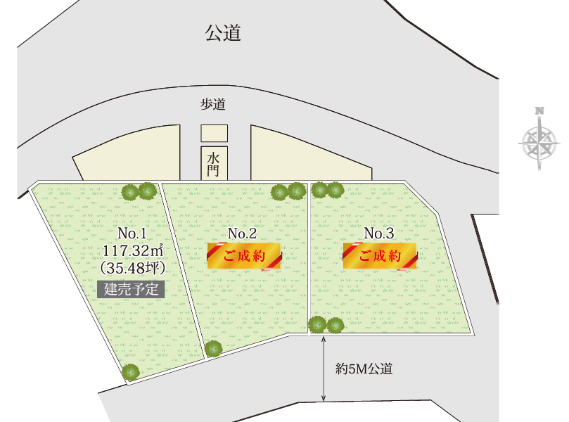 伊勢原市東成瀬　土地の区画図
