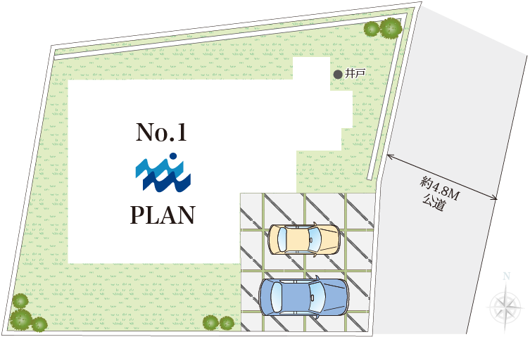 秦野市室町新築一戸建ての区画図