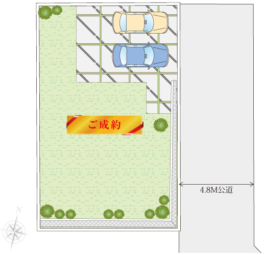 伊勢原市沼目　新築一戸建ての区画図
