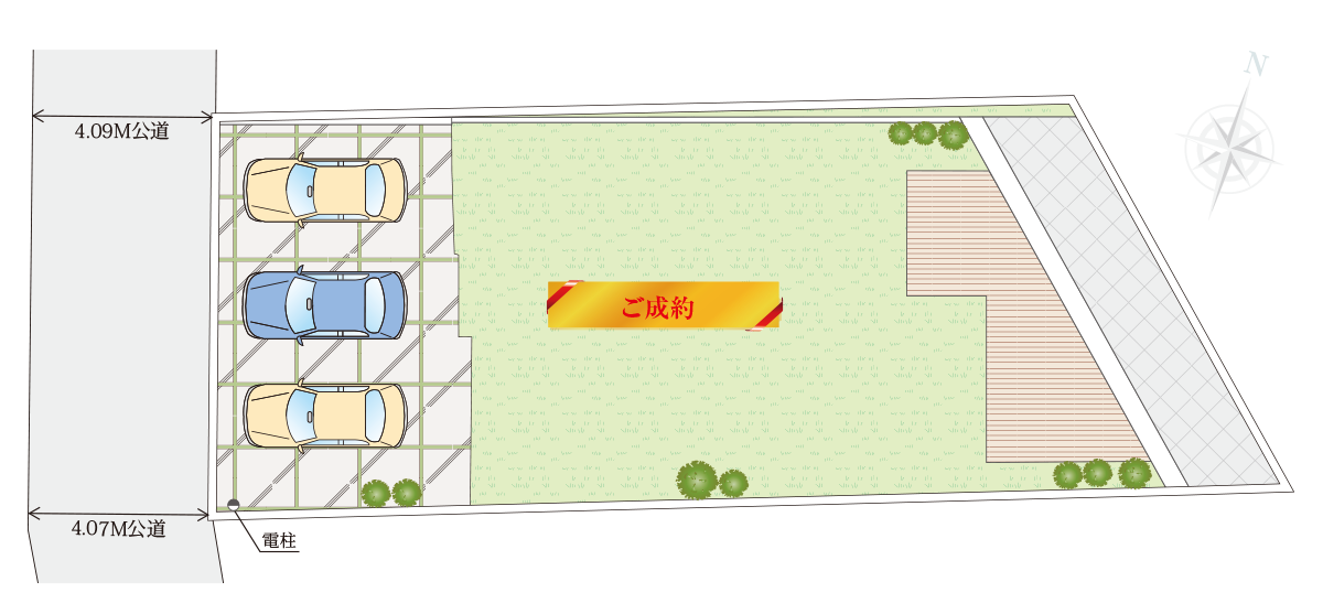 秦野市尾尻新築一戸建ての区画図