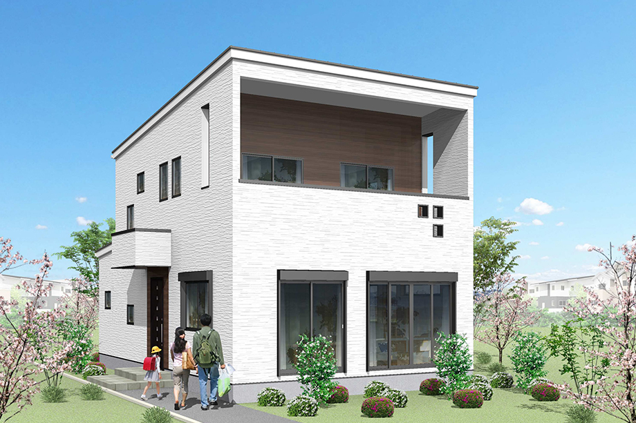 【参考プラン　建物完成イメージCG】 ※実際とは異なる場合がございます。