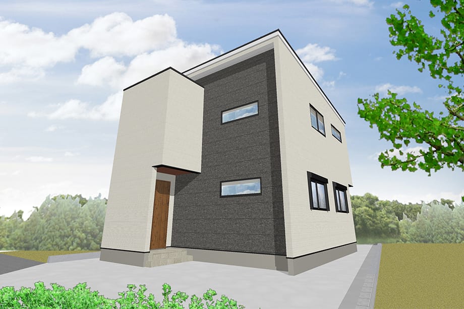 【4号棟　建物完成イメージCG】※イメージパースにつき実際とは異なります。