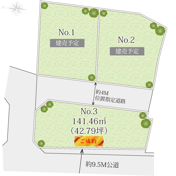 秦野市末広町土地の区画図