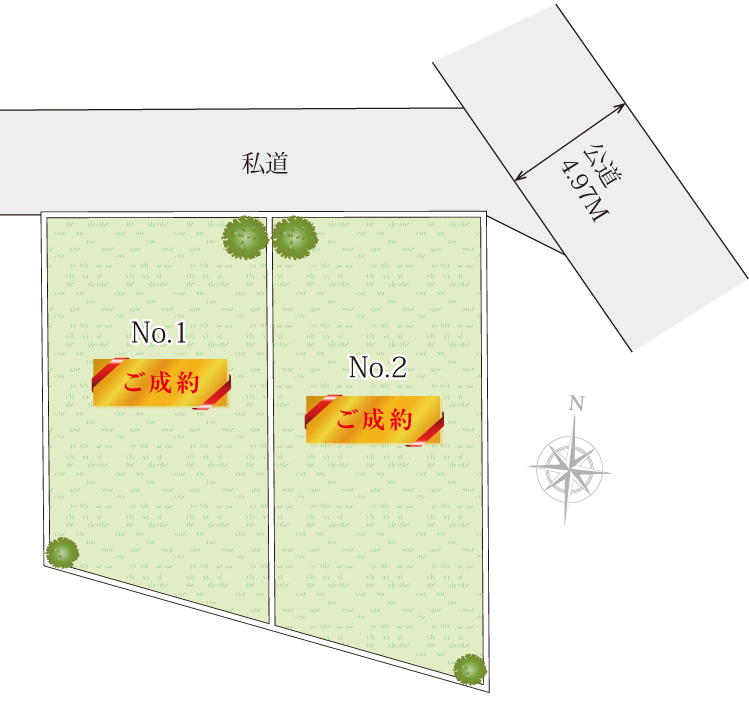 平塚市長持土地の区画図