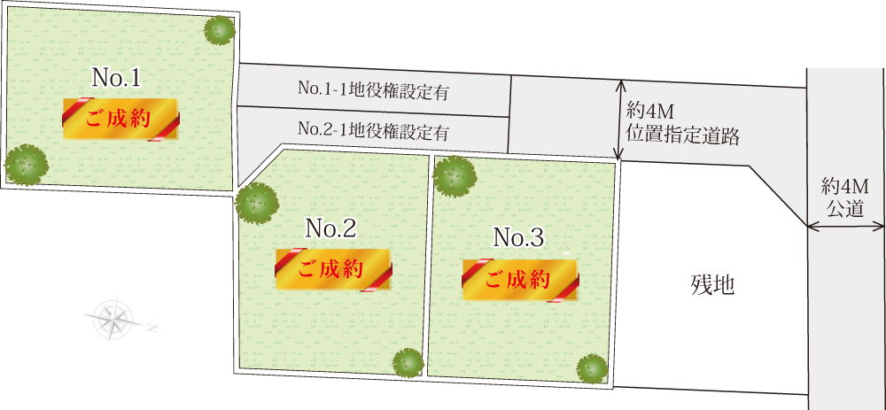 平塚市中里土地の区画図