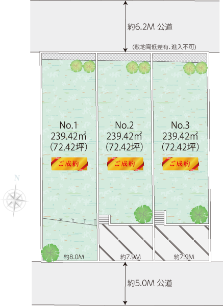 中郡二宮町中里土地の区画図