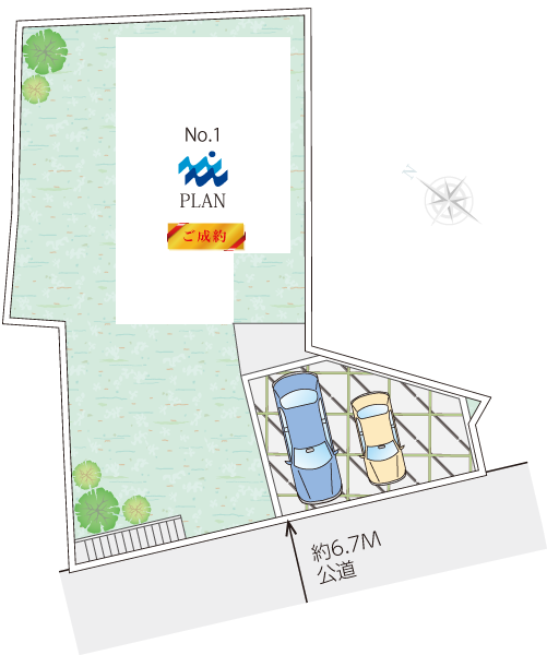 中郡大磯町大磯新築一戸建ての区画図