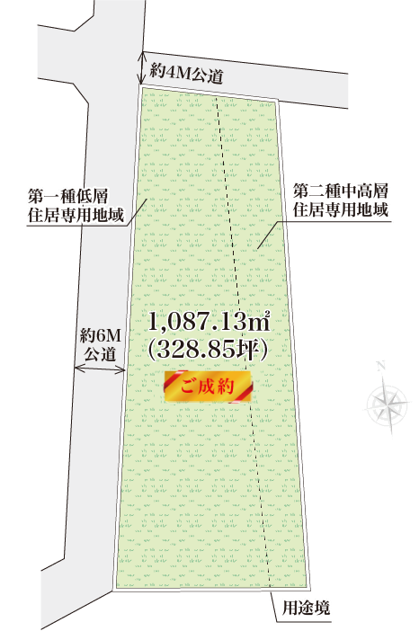 平塚市真田土地の区画図