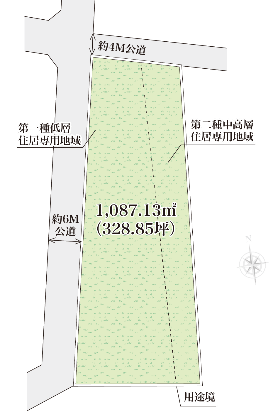 平塚市真田土地の区画図