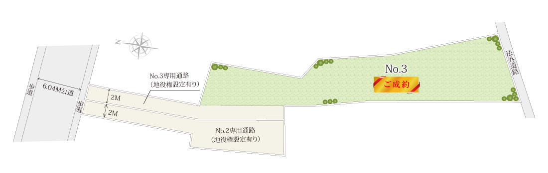 小田原市曽我原　新築一戸建ての区画図